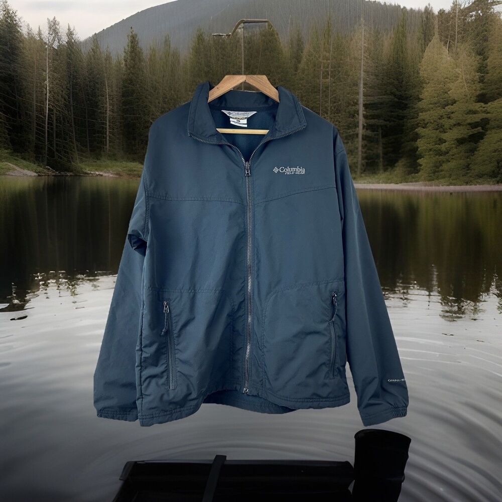 Columbia Sportswear Field Gear Jacket Mens L Black Omni-Shield Zip Interchange
